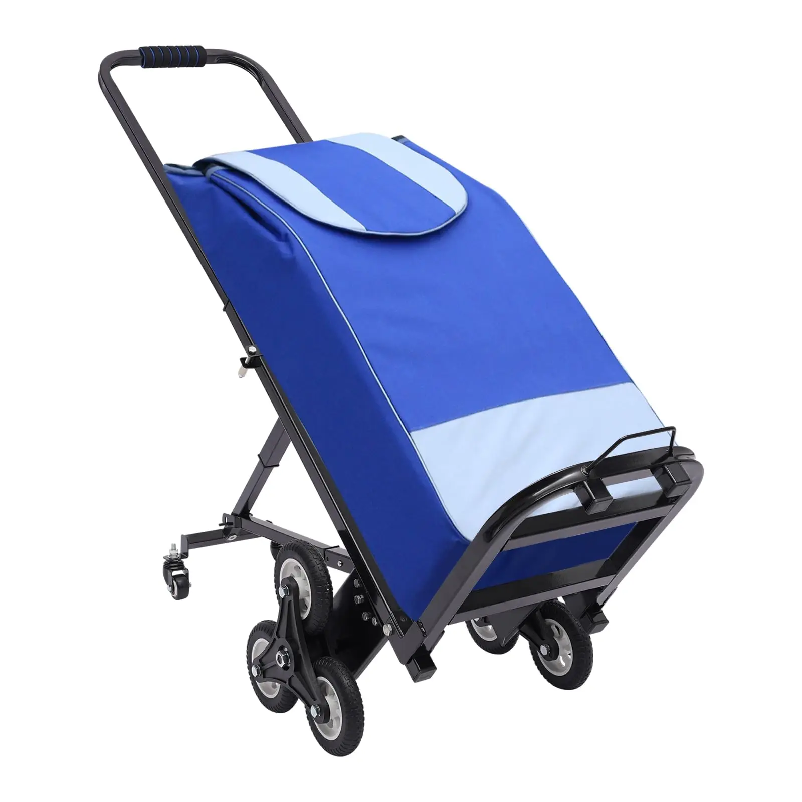 Складная тележка для подъема по лестнице, портативная ручная тележка для подъема по лестнице 330 фунтов с регулируемой ручкой для вытягивания, складная тележка с 8