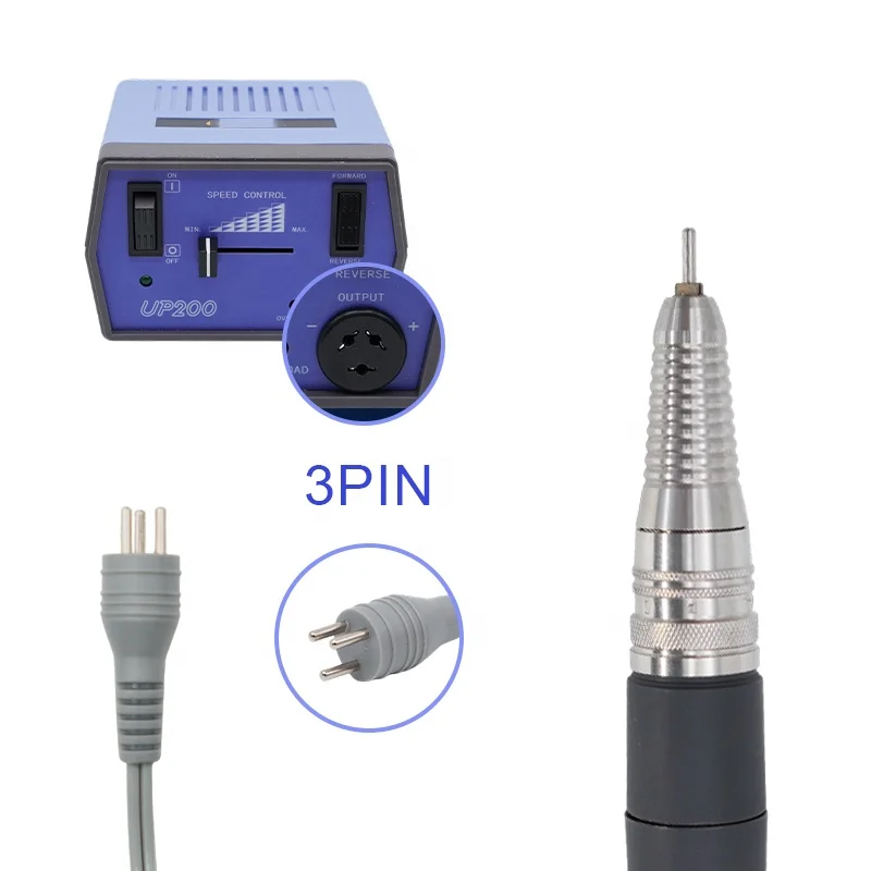 Premium Grade UP200 Electric Nail Drill Machine Quiet Brushed Motor Multi Grinding Bits Compatible Nail Metal Polishing Machine