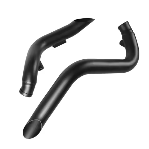 2" LAF Exhaust Pipes w/ Flange Kits for Harley Sportster Dyna Black Wrapped