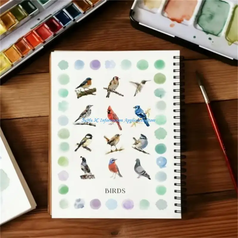 مجموعة ألوان مائية مكونة من 12 لونًا مع مصنف ألوان مائية ومجموعة فنية للفنانين بالفرشاة