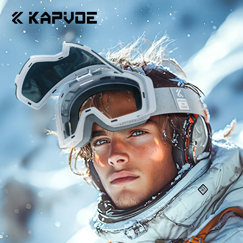 نظارات كابفو للتزلج قابلة للطي ومضادة للضباب وحماية احترافية من الأشعة فوق البنفسجية ومقاومة للرياح
