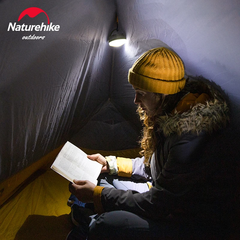 Naturehike Outdoor Tent Light Magnetic Hook Waterproof Light Four Speed Cycle USB Battery Portable Efficient Long Lighting Time