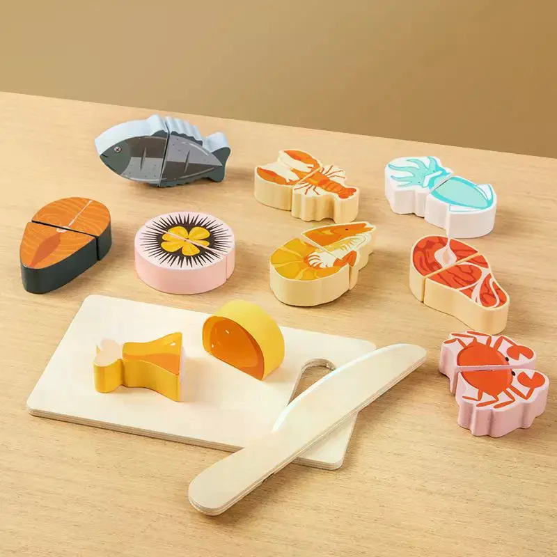 1 set simulatie snijden fruit voedsel spel spelen keukenaccessoires Montessori educatief speelgoed voor kinderen houten fantasiespeelgoed