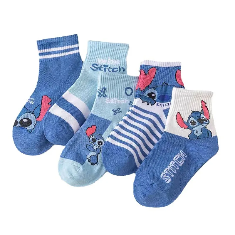 1pair Fashion Disney Anime Stitch Men Socks Cute Cartoon Women Sock Gift for Girls Friends Boys