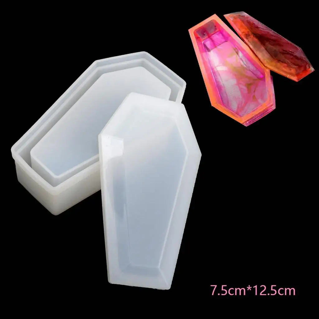 

Coffin Shape Trinket Box Coffin Storage Box Silicone Resin Art Mold Container