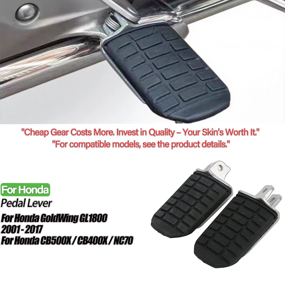 

Motorcycle Rider Driver Black Footpegs Pedals Front Footrests Foot Pegs For Honda Goldwing GL1800 2001-2017 /CB500X CB400X NC70