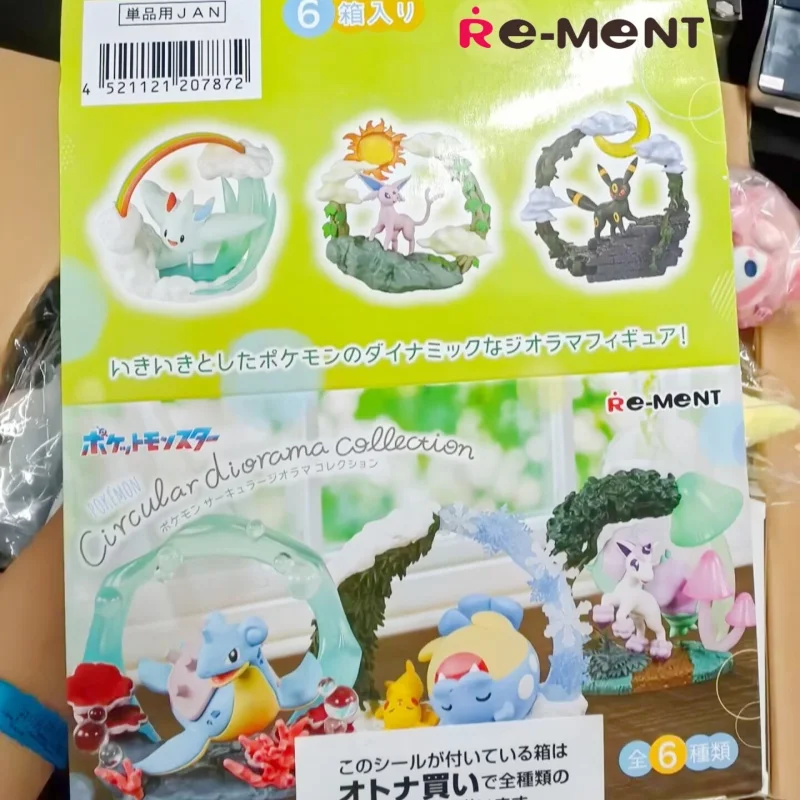 Hot Re-Ment Pokemon Circular Diorama Collection Togekiss Galarian Ponyta Lapras Spheal&Pikachu Espeon Umbreon Toys Birthday Gift