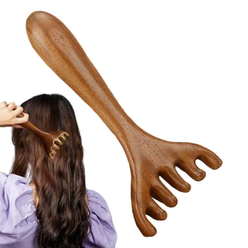 

Six Claw Scalp Massager Deer Antler Scraping Massager Handheld Meridian Massage Comb Back Scratcher Relax Body Gua Sha Tool