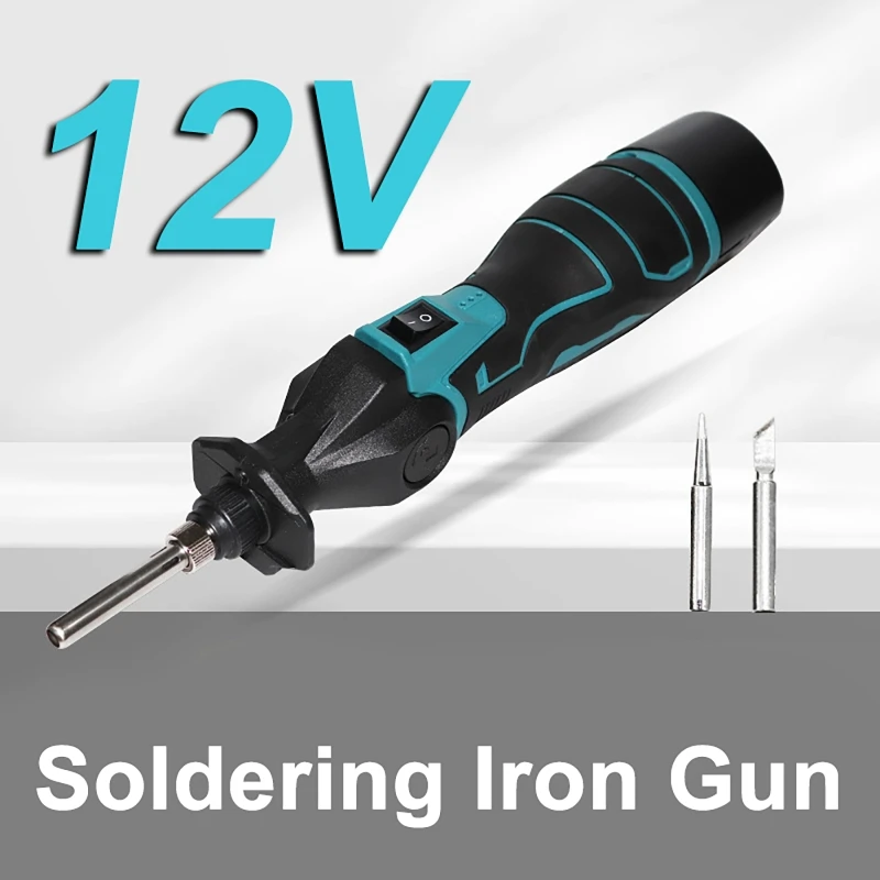 

12V Lithium-Ion Soldering Iron Portable Small Constant-Temperature Solder Gun Cordless Power Tool with Battery Charger EU Plug