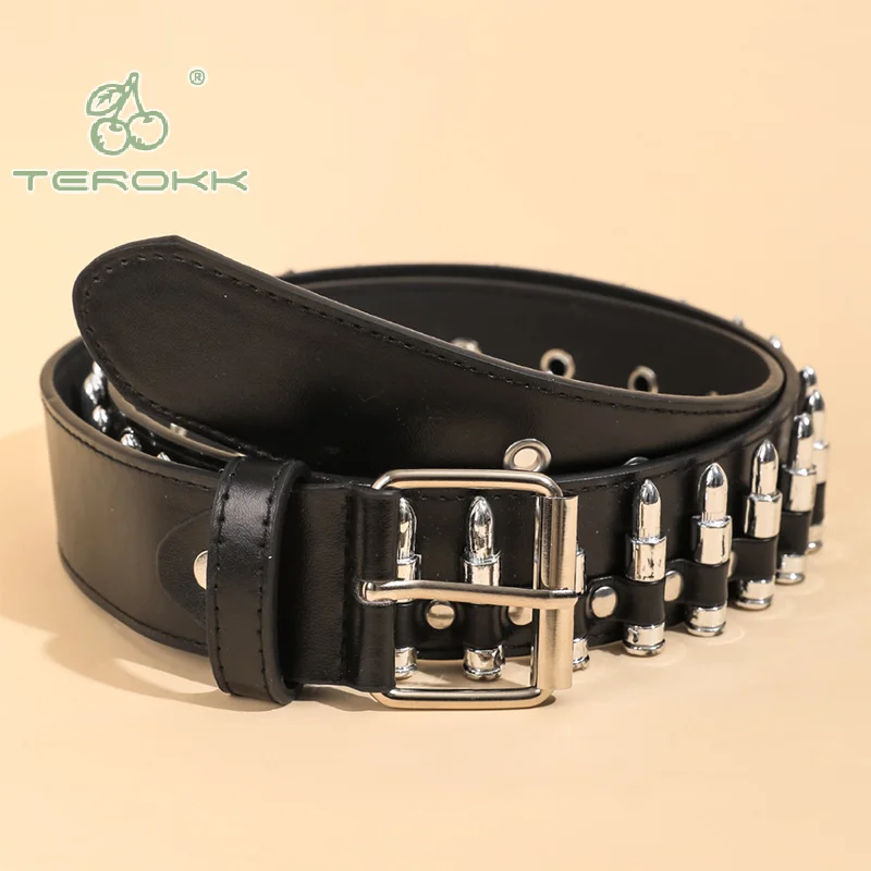 Y 2K Holle Kogel Decoratie Riem Mode Dames Leren Studs Cadeau Man Gothic Rock Wilde Verstelbare Vrouwen Punk Zwarte Band