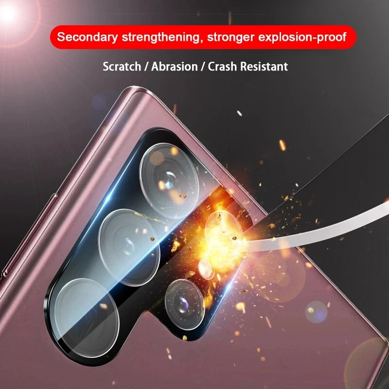 2PCs Camera Lens Screen Protector Cover for Samsung Galaxy S25 S24 S23 S22 Ultra Plus Tempered Glass Protection Phone Film