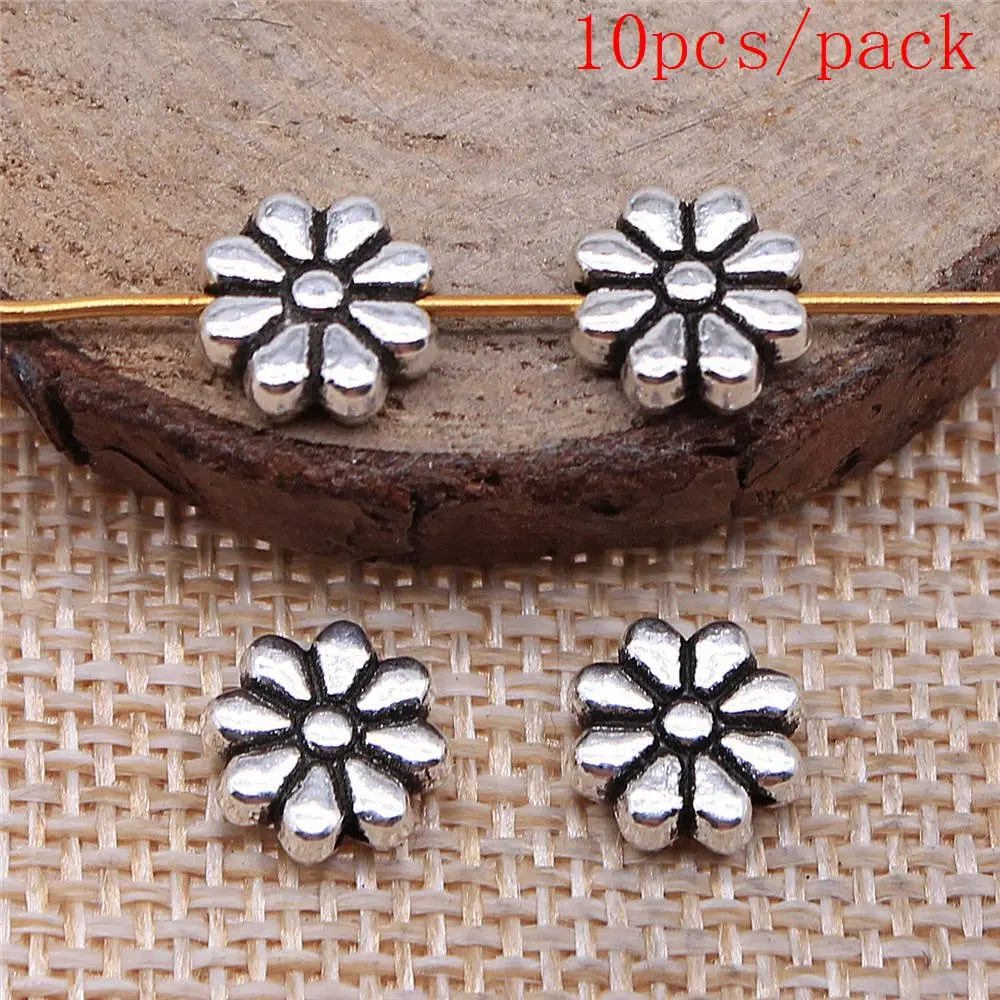 Flower Small Hole Spacers Beads Charms For Jewelry Making DIY Pendants For Gift Bulk