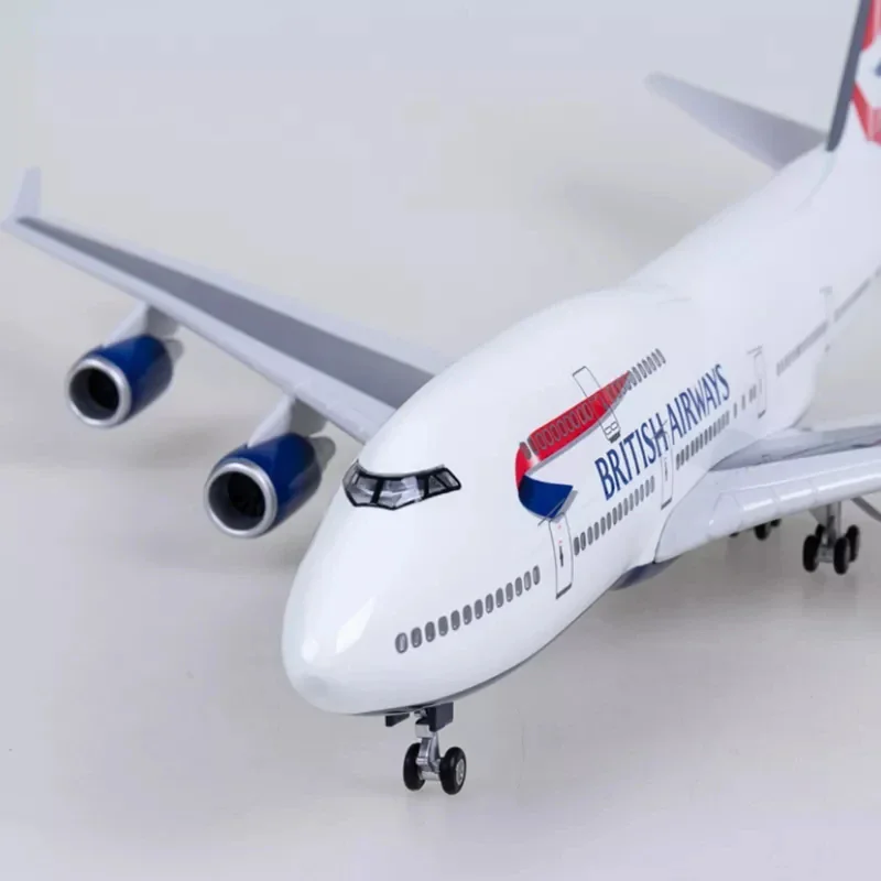 ใหม่ 1/150 Scale B747 British Airways เครื่องบินเครื่องบินรุ่นของเล่น Light Diecast เรซิ่นเครื่องบินคอลเลกชันจอแสดงผลของขวัญแฟน