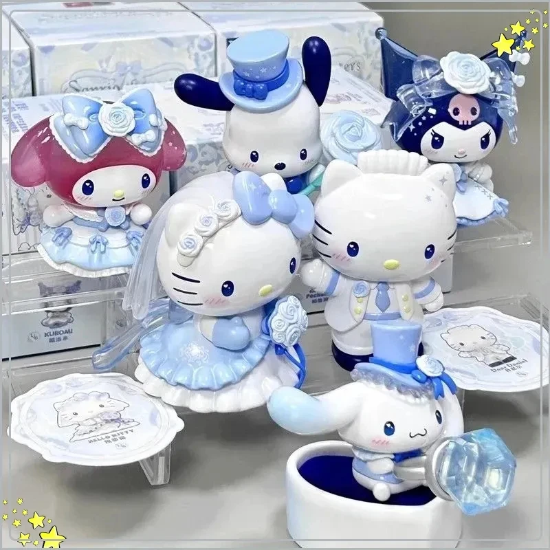 

New Cute Hello Kitty Romantic Wedding Series Blind Box Toys Cartoon Characters Desktop Decoration Collection Toys Ornament Gifts