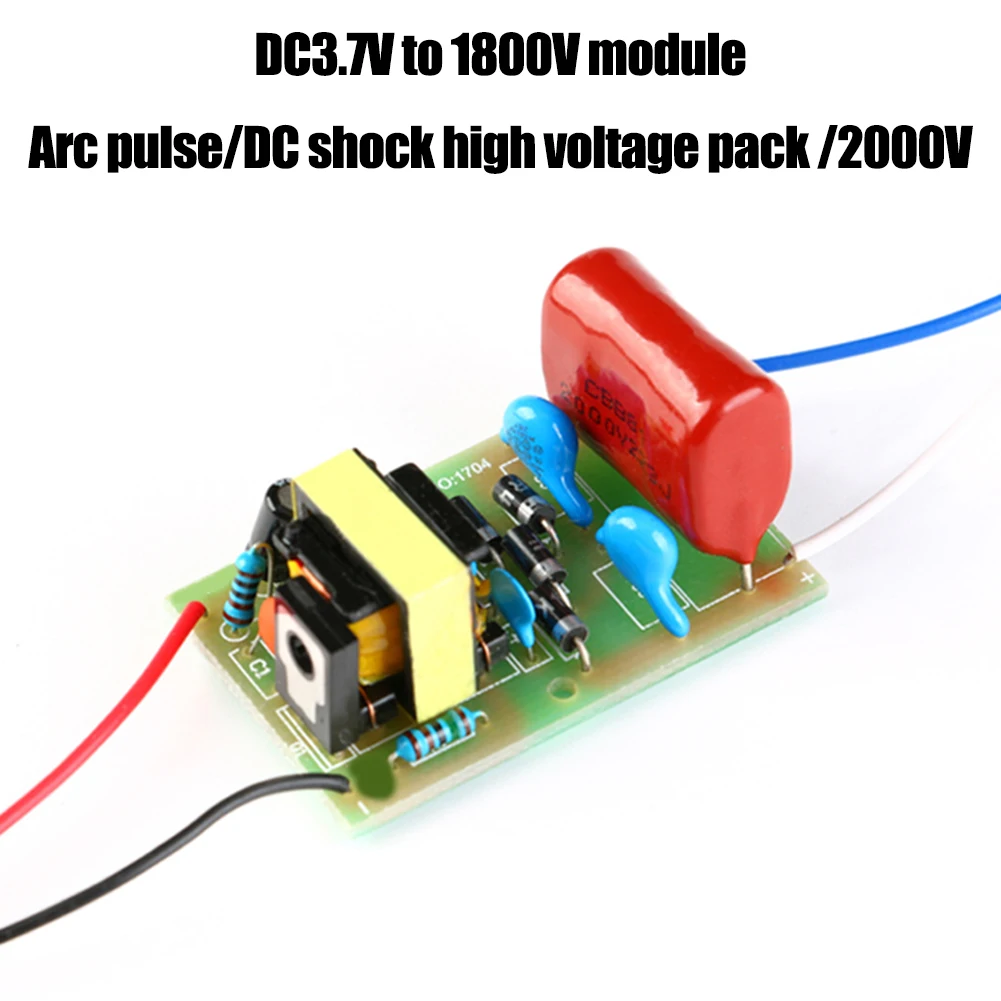 

Модуль повышения мощности DC3.7V до 1800V Усилительный модуль Импульсный постоянный ток Электрический шок Высокое напряжение 2000V DC-DC 3.7V 4.2V 2A до 2000V 2KV