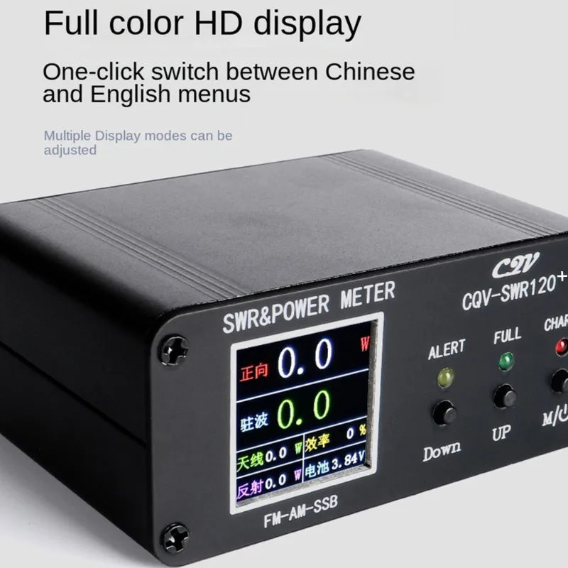 SWR‑120+ Digital SWR Power Meter, Type‑C Interface Multi‑Parameter Direct Read 120W Forward Reverse Power Tester