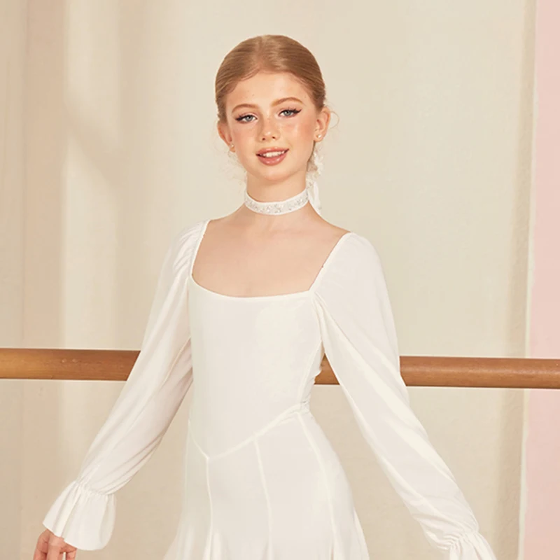 ZYM Accessori per la danza latina Ragazze Donne Strass Collana al polpaccio Ornamento Collana elastica Costume da competizione V24818