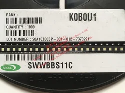 50 piezas/SWWBBS11C importado, 1W, alta potencia 2016, lámpara de luz diurna para coche, blanco frío, cuentas de lámpara LED