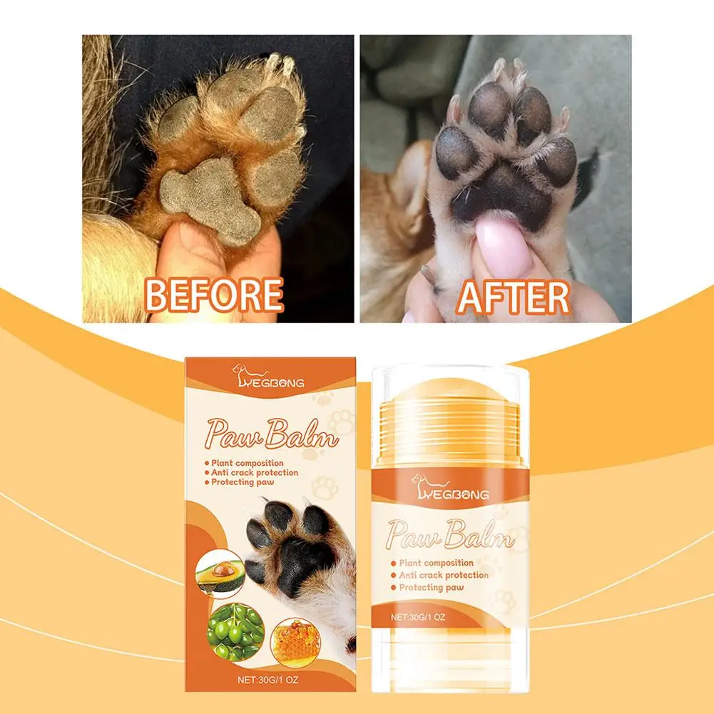 Dog Paw Cream Moisturizing Paw Balm Paw Cream Natural Paw Balm Stick Moisturizes Protects Dry Cracked Paws For Dogs X2N1