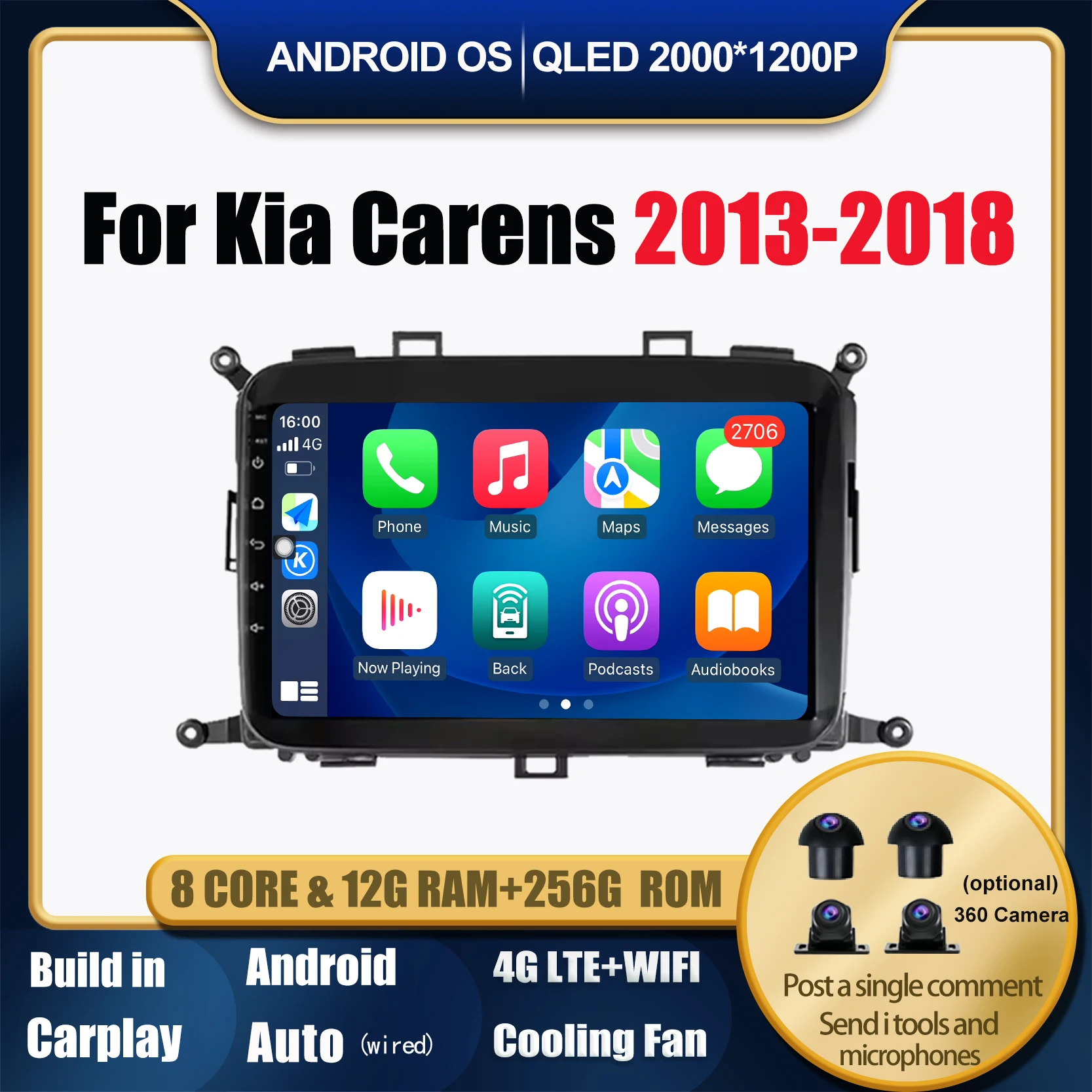 

Android 14 Car Radio for Kia Carens RP 3 2013 - 2018 GPS Navigation Multimedia Video Player Car Accessories Stereo DSP Wifi 4G