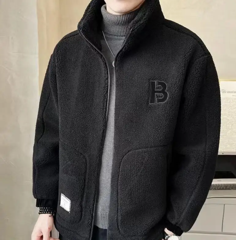 

Мужское утолщенное хлопковое пальто на флисовой подкладке, новинка 2025 года, зимнее модное пальто, свободная теплая погодная куртка