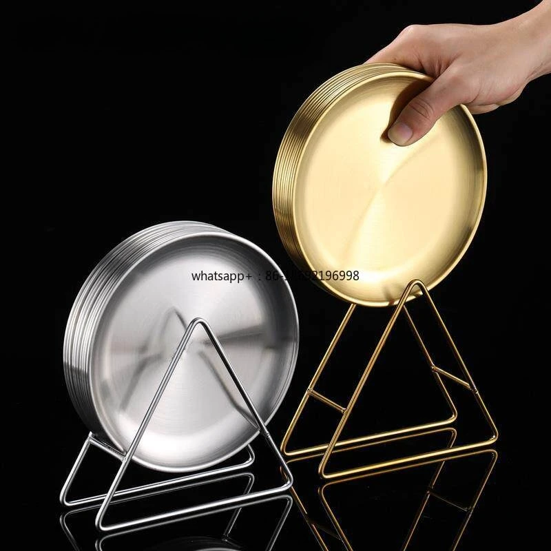 Stainless Steel Bone Plate Tabletop Table Garbage Residue Spit Bone Plate Food Grade Disc Plate