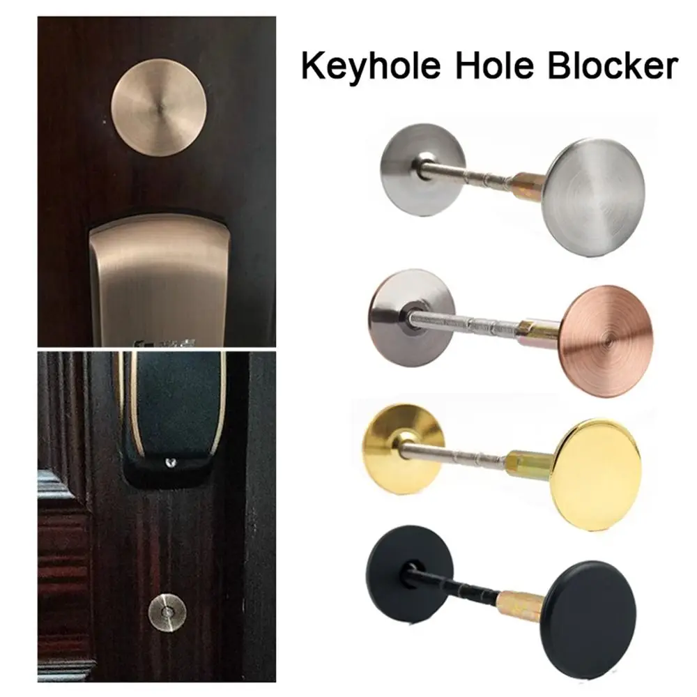 New Galvanized Door Hole Blocker Safety Anti Theft Cat Eye Blocker Multifunctional Decorative Cover Lock Hole Patching Tool Door