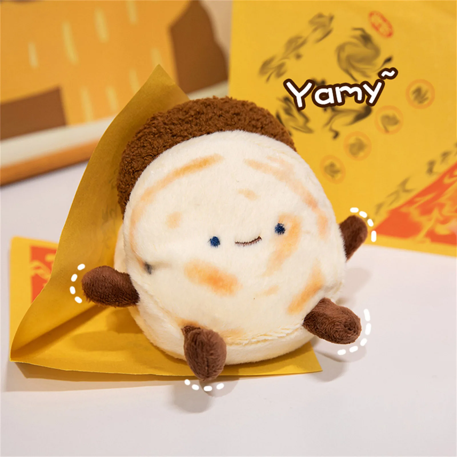 Spot new meat bun doll plush toys Wenchuang cute velvet bun doll hanging birthday gift