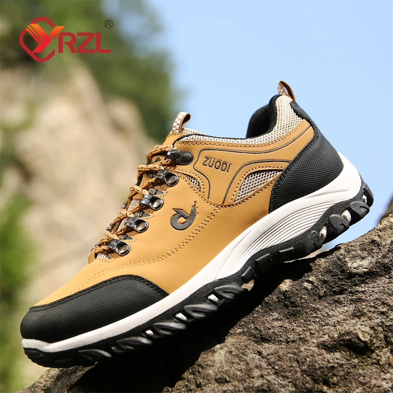 YRZL Mens Sport Shoes Lightweight Hiking Shoes for Men Breathable Non Slip Durable Outdoor Walking Casual Shoes Size 48