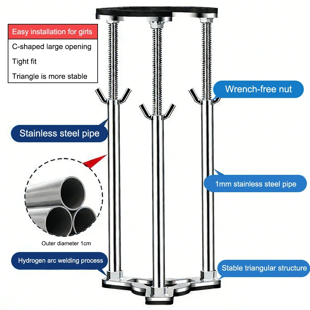 

Undermount Sink Bracket Set, Strong Load Bearing, Easy Install Adjustable Legs for Support Wash Basin,Sink Support Legs