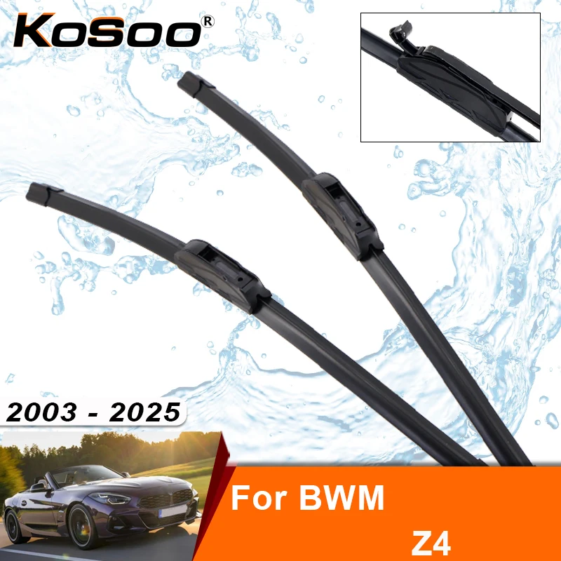 Lame d'essuie-glace de voiture pour BMW Z4 E85 E86 E89 G29 2003-2025, recharge en caoutchouc pour pare-brise, accessoire d'essuie-glace avant