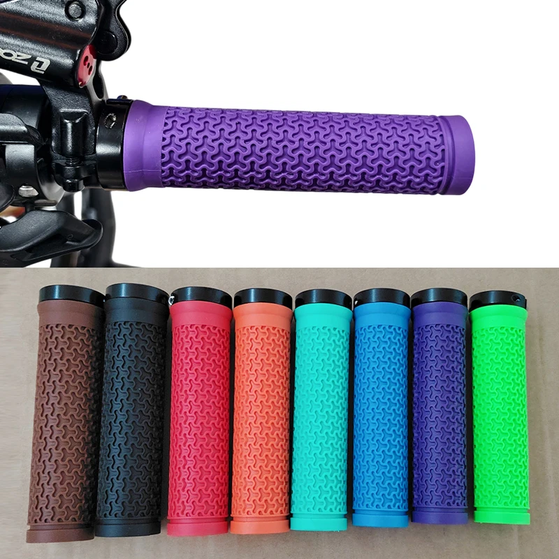Puños de Goma Antideslizantes para Bicicleta, Puños para Manillar de Bicicleta de Montaña BMX, Cubierta de Manillar con Bloqueo de un Solo Lado, Piezas Duraderas para Bicicleta