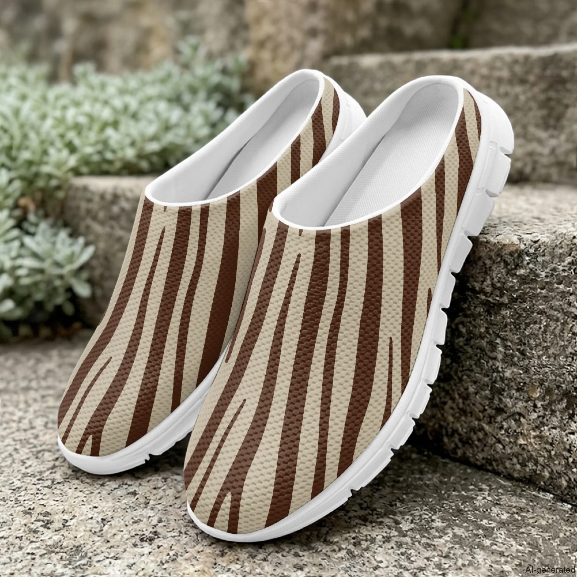 XIXIRIMIDO Women's Slippers Nurse Shoes Women's Sandals Zebra Print Sapatos Femininos Elegante Man Shoes Chinelo 35-48