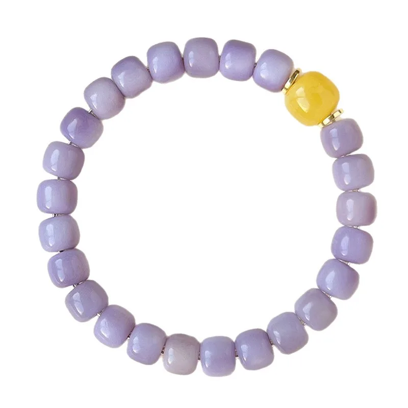 Nine Purple Fire Natural Ivory Fruit , Premium Bodhi Seed Prayer Beads Bracelet, - view 5