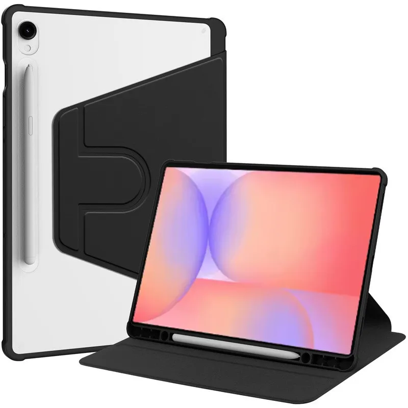 

For Samsung Galaxy Tab S10 Lite 10.9 inch 2025 Case 360 Rotating Acrylic Stand Tablet Funda SM-X400 X406B Cover with pen slot