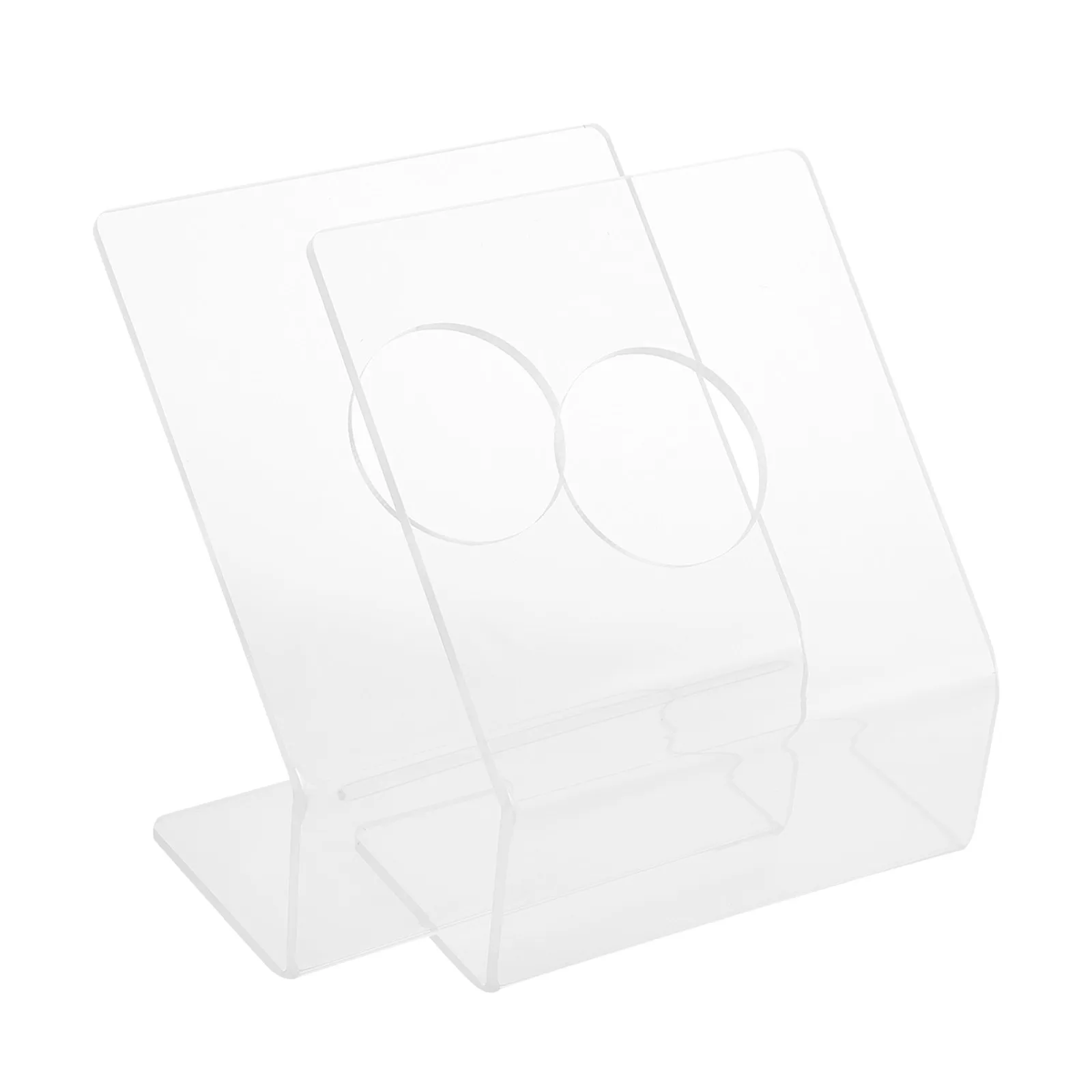 2Pcs Acrylic Spotlight Display Stand Clear Holder 60 Degree Angle Easel Base Retail Lighting Art Display Stand