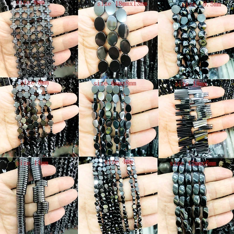 45 Styles Black Hematite Natural Stone Beads Round Loose Beads For Jewelry Making For Jewelry Making Bracelets Necklace