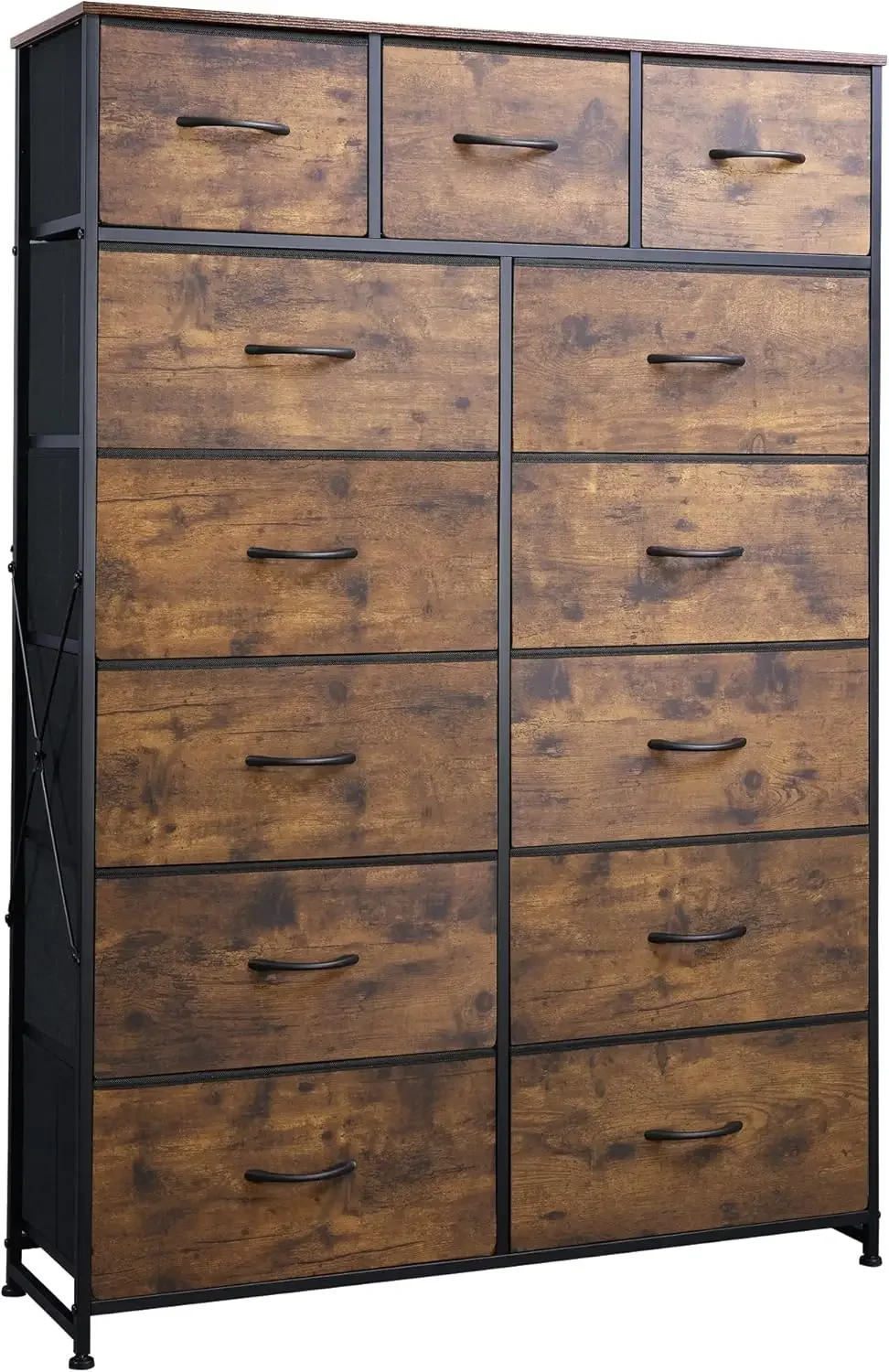 WLIVE Tall Dresser for Bedroom with 13 Drawers, Storage Dresser Organizer Unit for Bedroom, Closet, Chest of Drawers