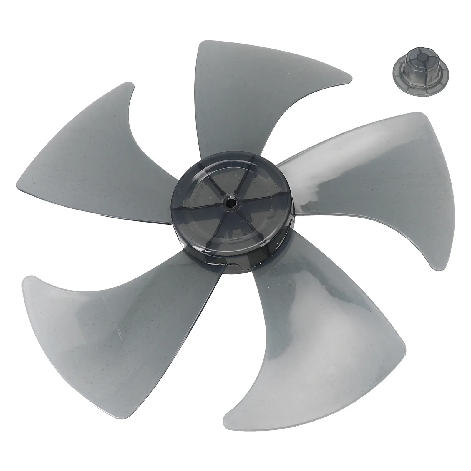 35.5cm Plastic Fan Blade 5 Leaves Standing Pedestal Fan Blade Table Fanner With Nut Cover Electric Fan Accessories