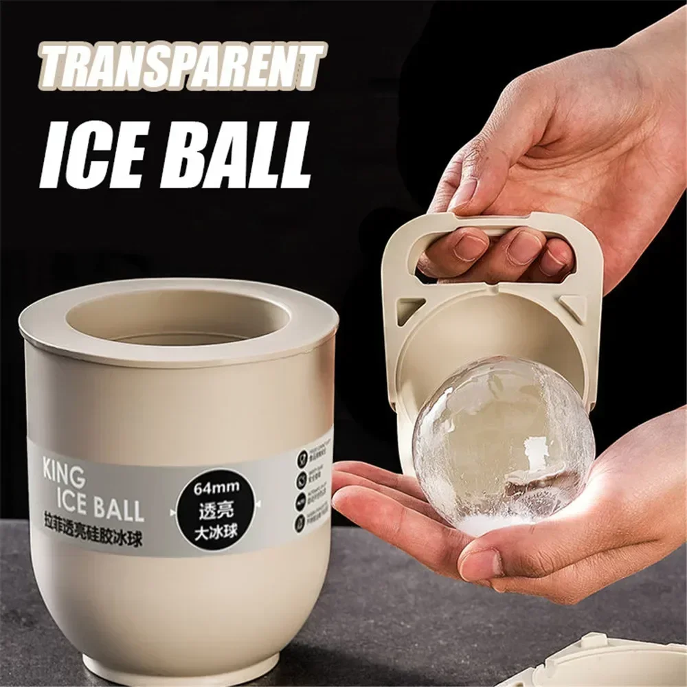 High Transparency Round Ice Ball Maker Mould Silicone Ice Cube Mold Sphere Cube Tray Kitchen Accessories Ice Cream Tools