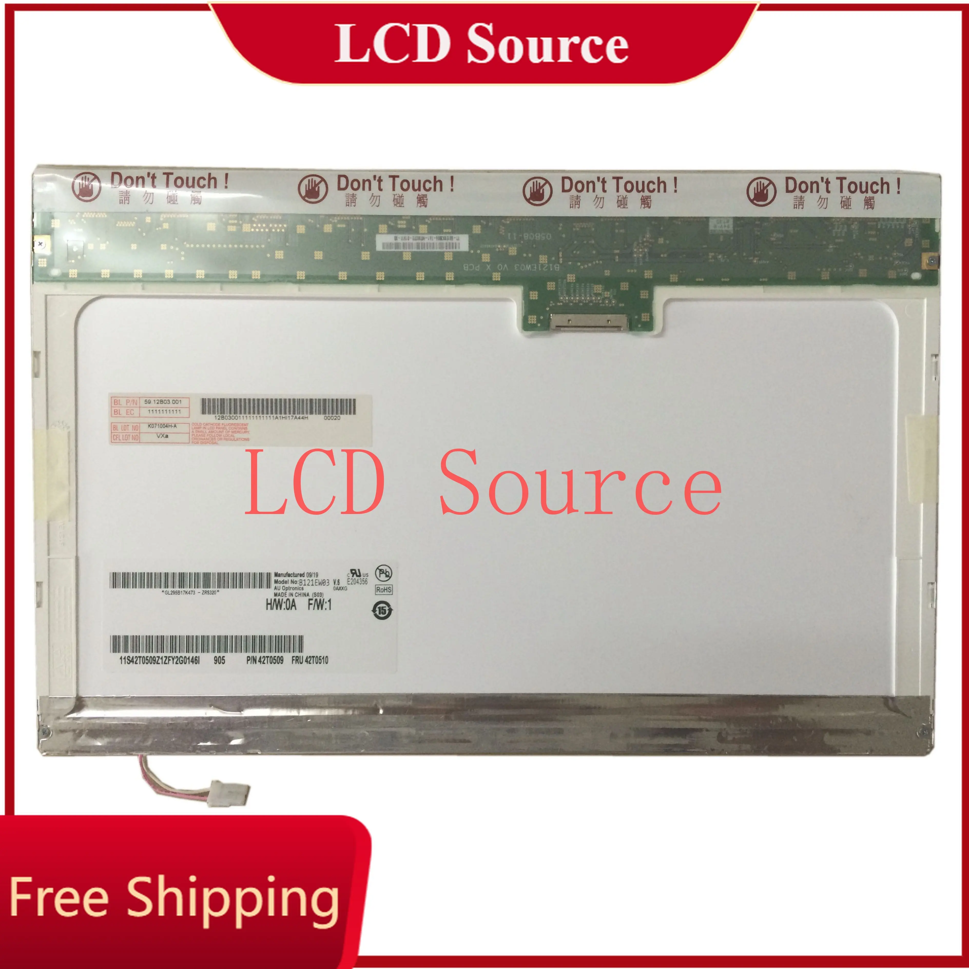 

B121EW03 V.6 fit LTN121AT02 N121I3-L01 20PIN XJ Laptop LCD Screen LTN121W1-L03 LP121WX1