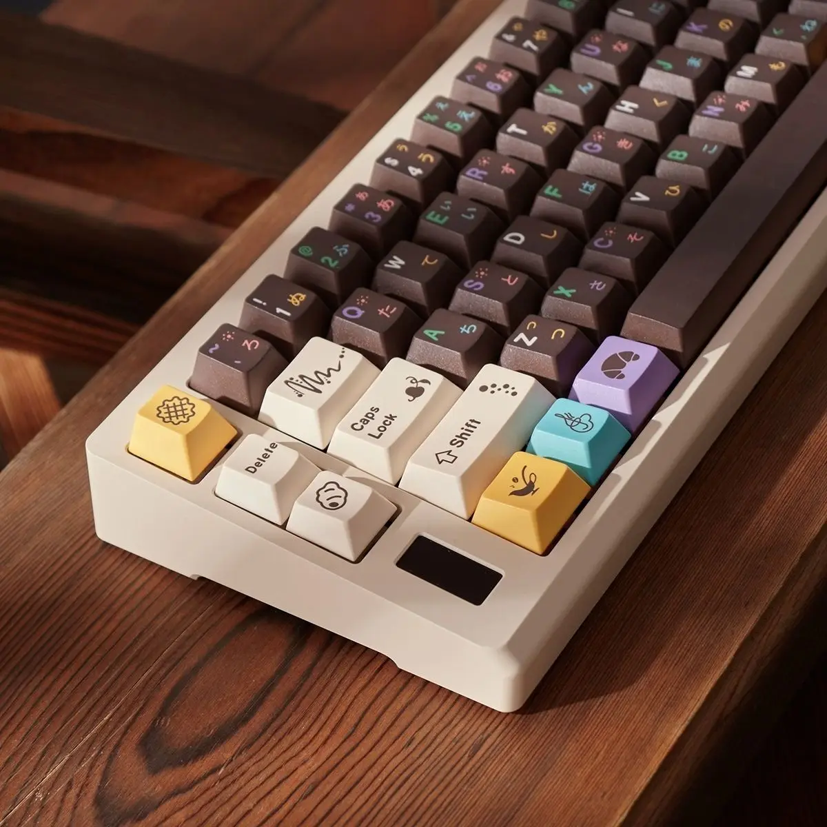 129Keys Chocolate Donut Coffee Color Keycap Afternoon Tea Mechanical Keyboard Pbt Five-Sided Sublimation Cherry Pbt Retro Keycap