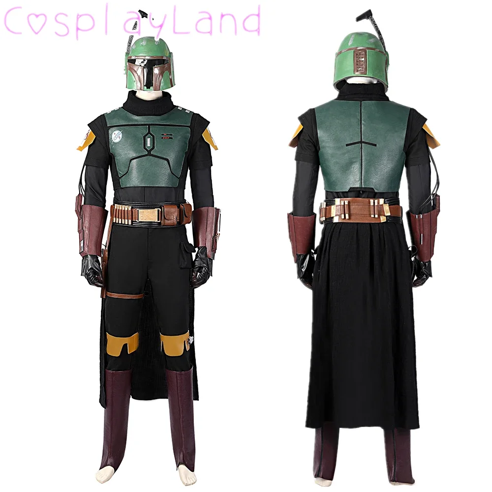 

Halloween Carnival Clone Cosplay Boba Fett Costume Superhero Star Hunter Armor Outfit High Quality Battle Suit With Props