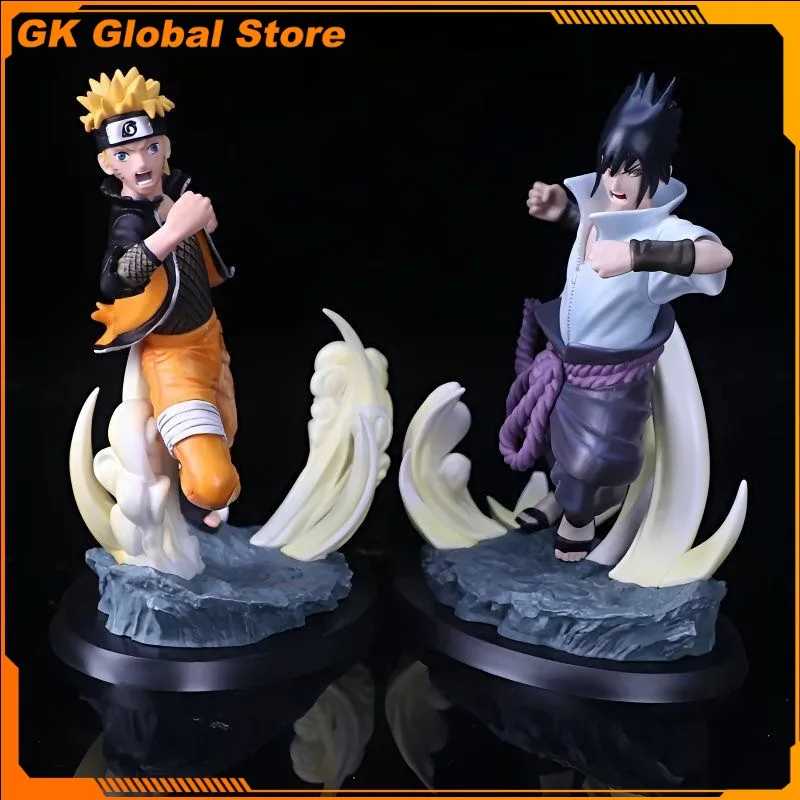 

27cm NARUTO Anime Figure New Uzumaki Naruto Uchiha Sasuke Perimeter Model Statue Desktop Decoration Ornaments Christmas Gift Toy
