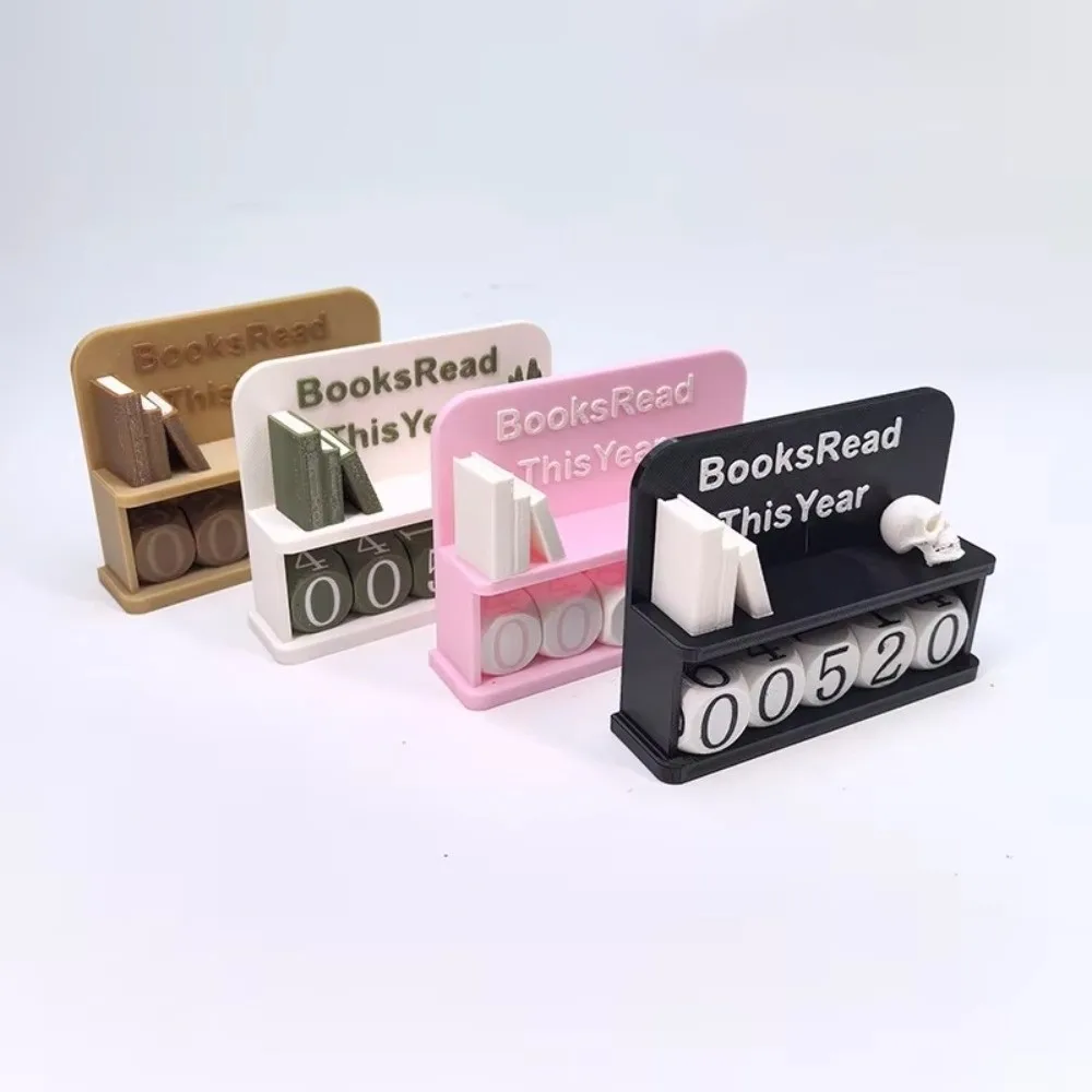 New 3D Printed 3D Book Read Counter Manual Counter Book Lover Sign Reading Counter Books Read This Year Sign Book Counting Model