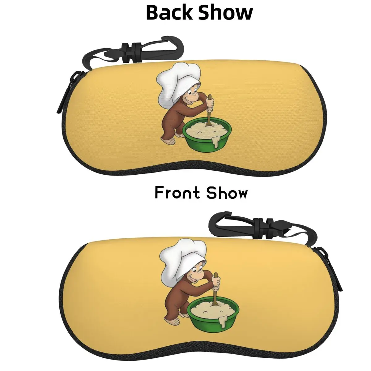 

Чехол для очков Curious George Baking A Cake Shell, портативная коробка для солнцезащитных очков, женская и мужская мягкая сумка для очков