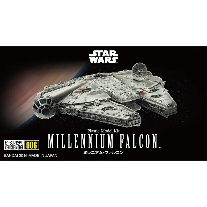 Bandai Original Star Wars Anime Figure VEHICLE MODEL 006 Millennium Falcon Action Figure Toys Model Ornaments Gifts for Children