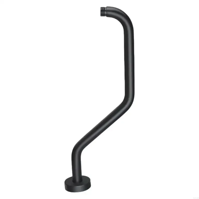 Sturdy Wall Mounted Shower Arm in Matte Black for Modern Bathrooms Daily Use