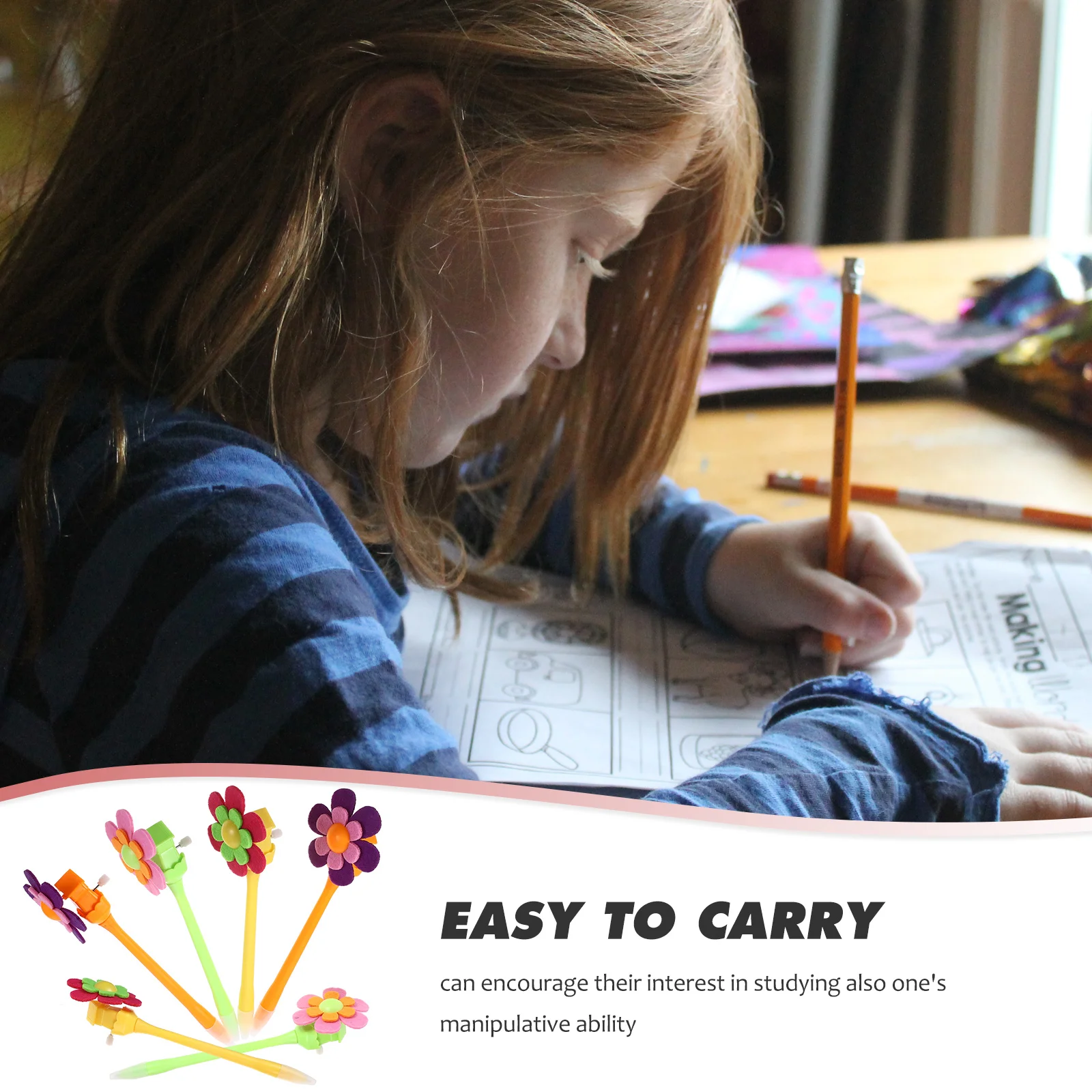 

6 шт. 0,7 мм шариковые ручки с подсолнухом и ветряной мельницей, красочные чернильные ручки, гладкое скольжение, опыт письма, идеально подходит для ведения журналов