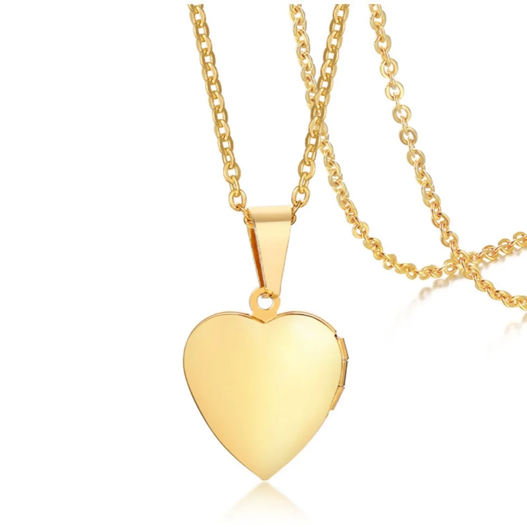 المعلقات القلب قابلة للفتح إطار الصورة الفولاذ المقاوم للصدأ القلائد والمجوهرات للنساء الأسرة الحب صديقة هدية عيد الحب #4